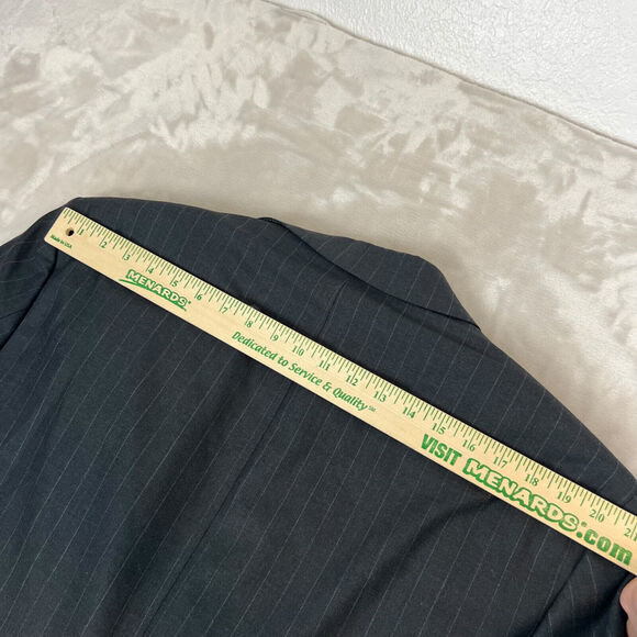 Brooks Brothers 346 Blazer Mens 48R Grey Pinstripe Two Button Wool Sport Coat - Picture 11 of 15
